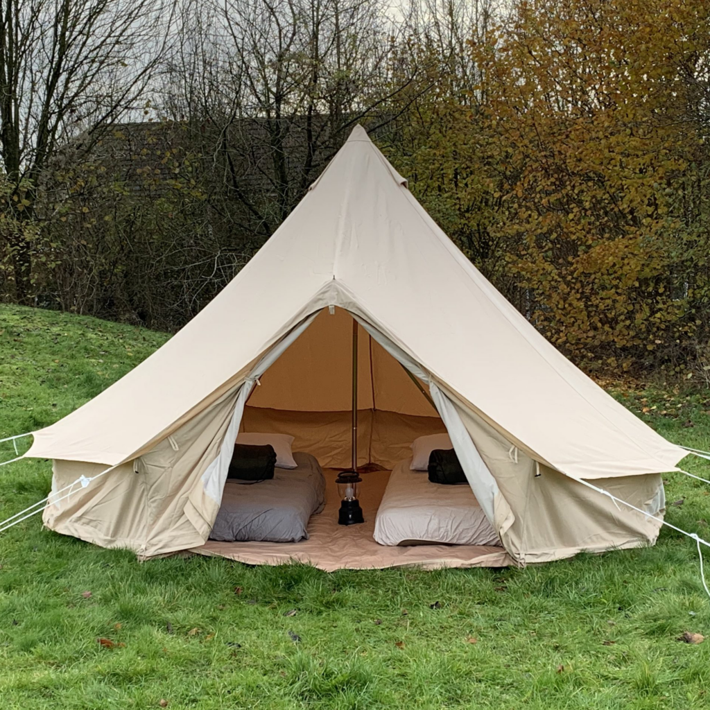 Waxed bell tent