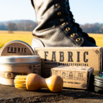 Fabric wax products with a boot