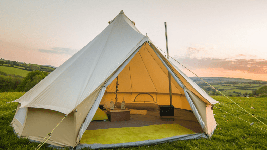 Waxed bell tent