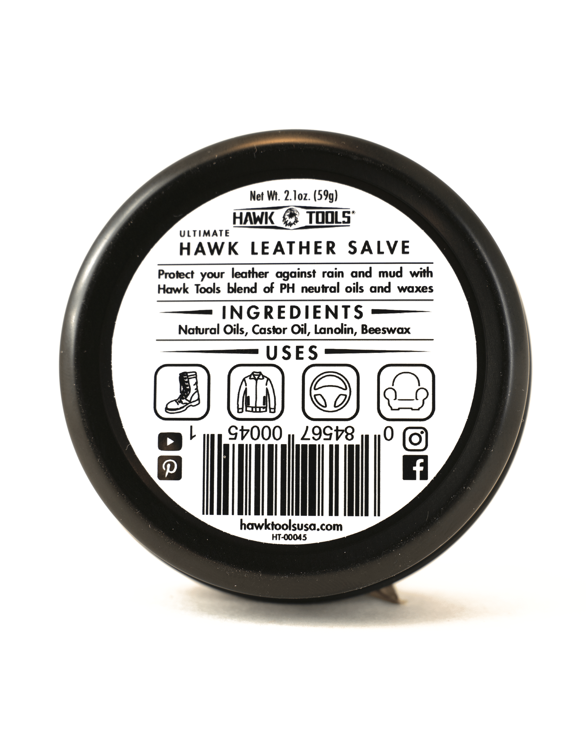 Leather salve label
